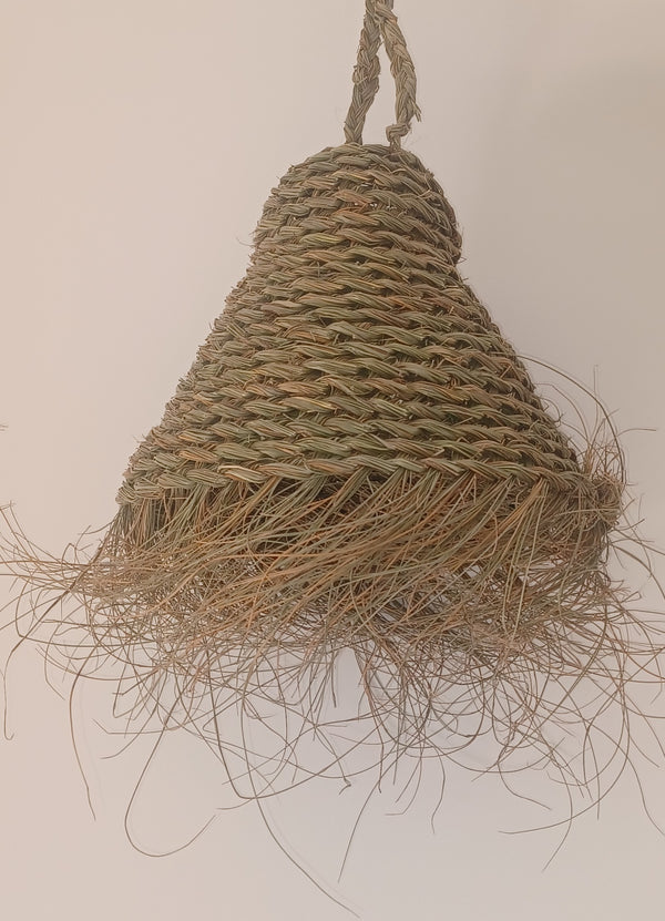 Naos, suspension luminaire artisanal en fibre naturel